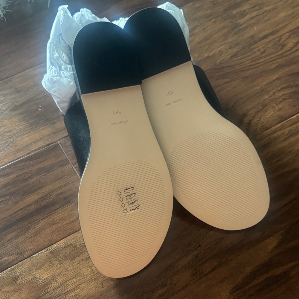 Michael Kors Black Leather Sandals - Picture 2 of 7